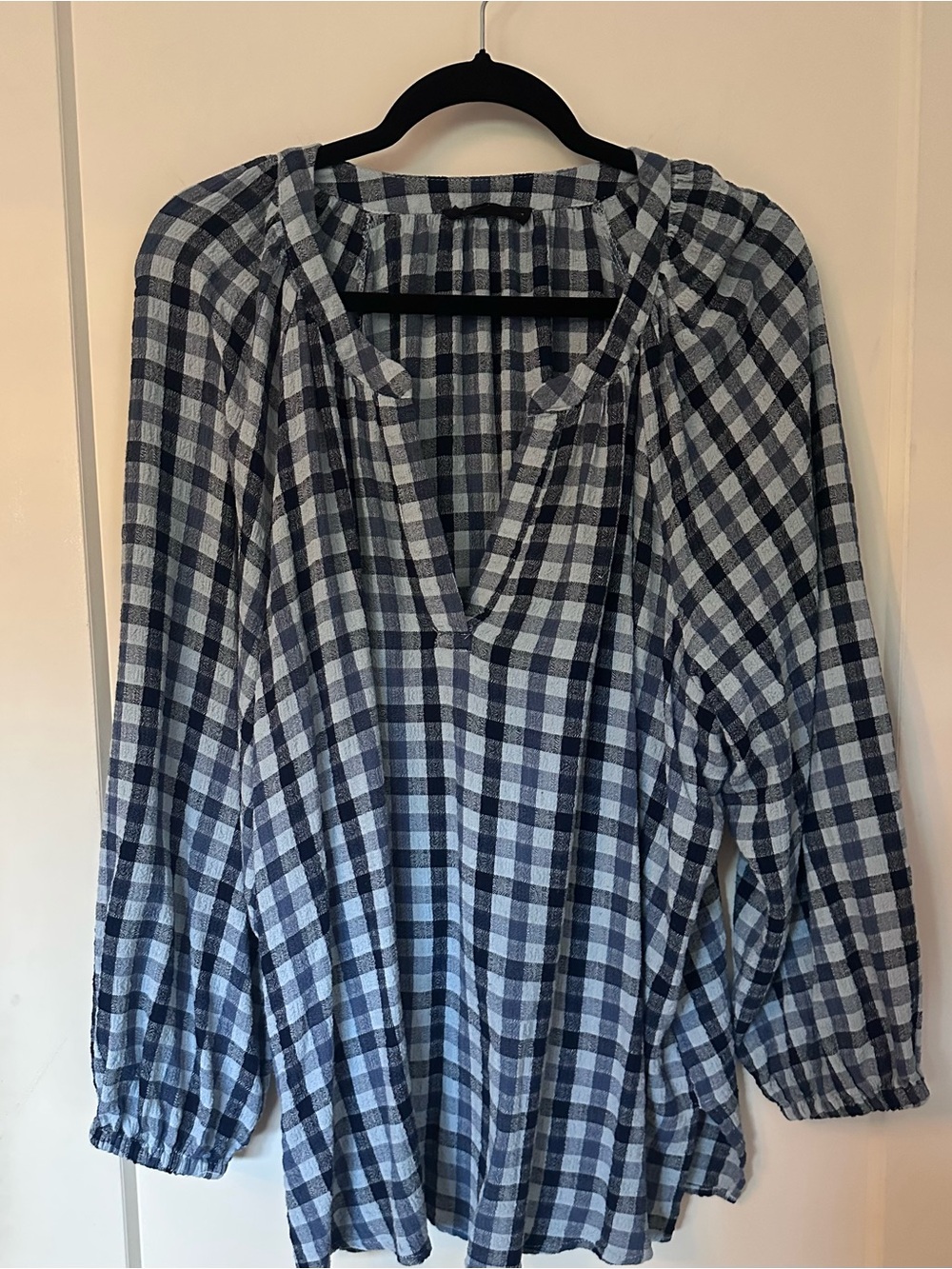 Blue Check Blouse